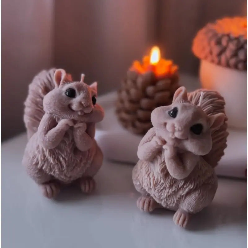 Adorable Squirrel Candle