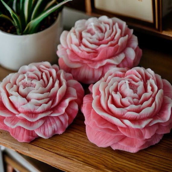 Baby Shower/Peony flower candles