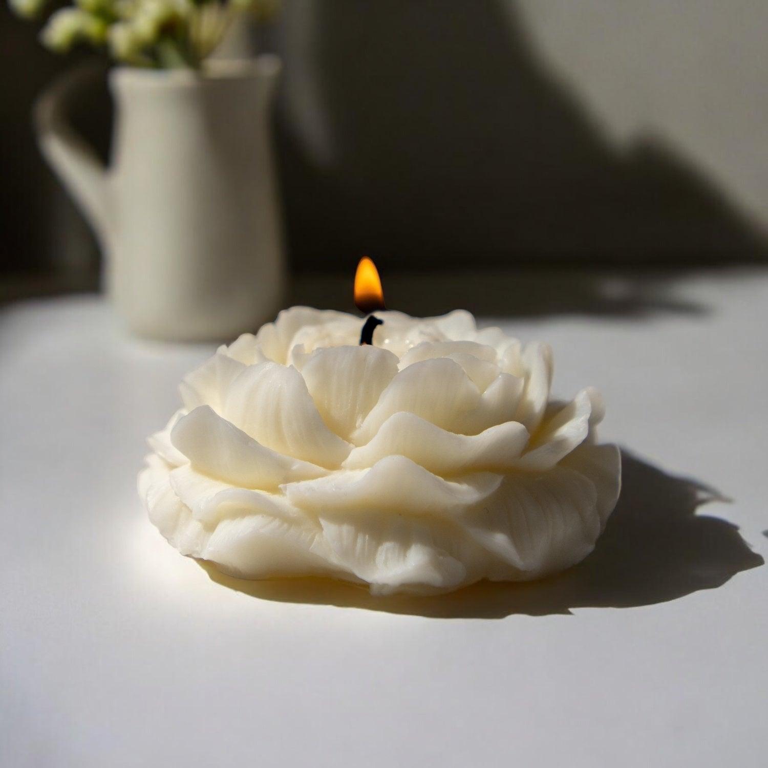 Peony Flower Candle